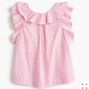 Crewcuts Striped ruffle top sleeveless
